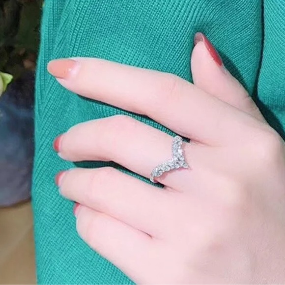 Creative 925 Silver Rings Cubic Zirconia Jewelry Engagement Gifts Ring - Picture 2 of 5